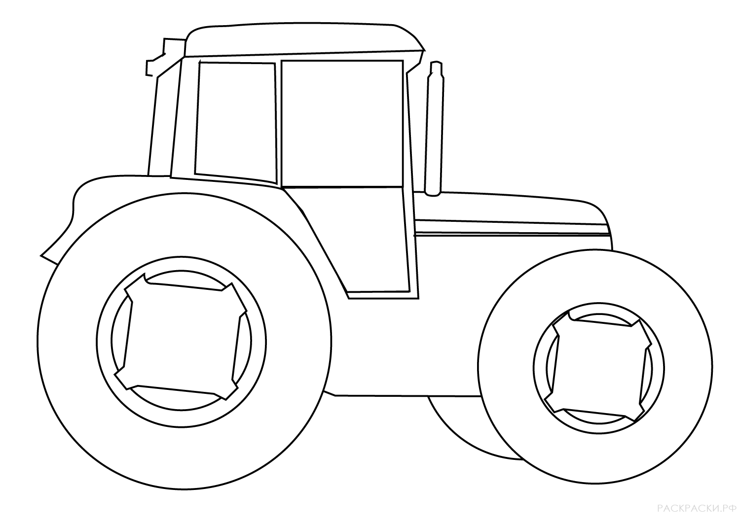 Раскраска Фермерский трактор